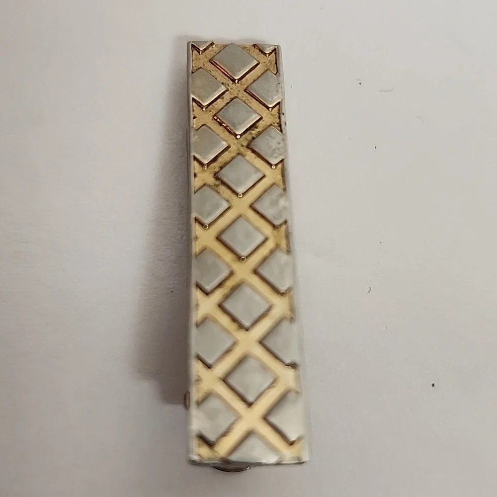 Elegant Vintage Faux Gold and Silver Tie Bar Clips 3 Pc Set